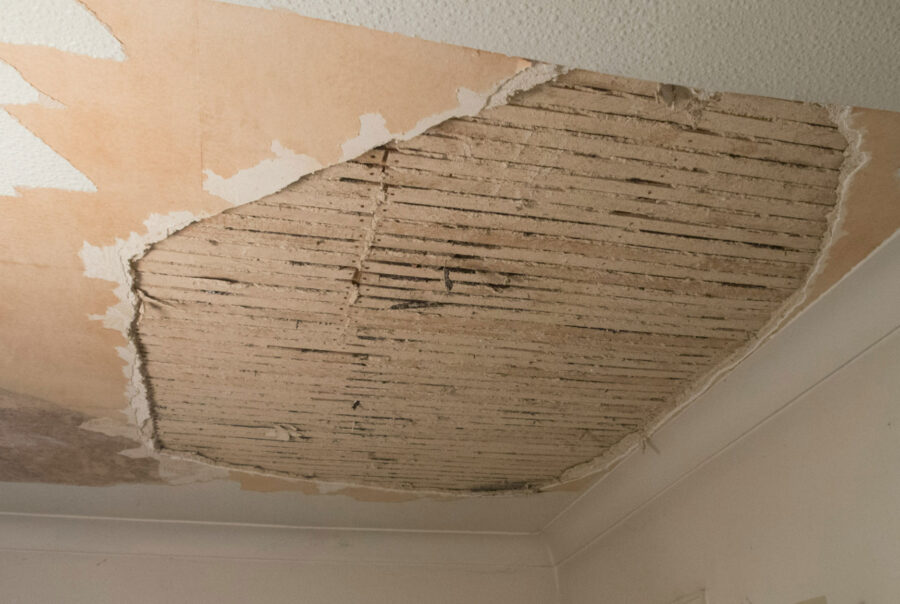 schena-roofing_business-property-roof-leak - Schena Roofing Detroit commercial property roof leak