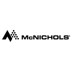 McNICHOLS logo with a stylized M and dotted triangle on a white background.”