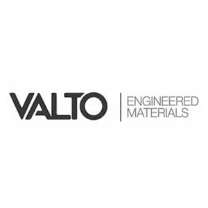 Valto Engineered Materials logo with stylized 'VALTO' and 'ENGINEERED MATERIALS' text